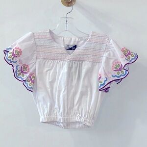 IF SO - WHITE PRINTED TOP